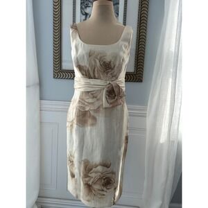 Jones New York Rose Print Dress Bolero Jacket Set Size 4 NWT